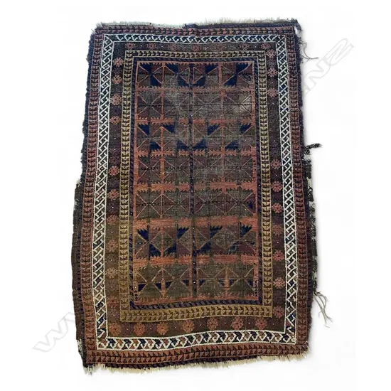A Baluch wool/camel rug,